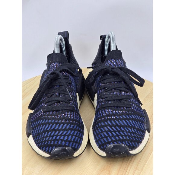 Adidas NMD_R1 STLT Primeknit Noble Indigo Athletic Running Shoes Womens sz 7 - Picture 1 of 9